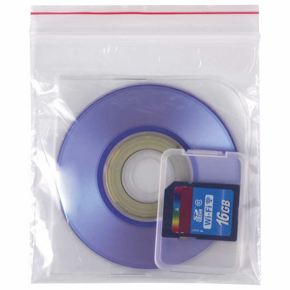 Пакеты с замком ZIP LOCK "зиплок" комплект 100 шт. 100х100 мм ПВД толщина 35 микрон BRAUBERG (20 штук в упаковке)