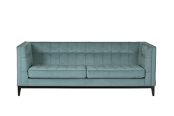 Диван трехместный 78x83x216см Garda Decor Palermo бирюзовый велюровый