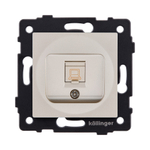 Розетка Ethernet RJ45 Cat.6, золотой Kollinger REA-018GD для Aspekt, Eleganz, Reflex