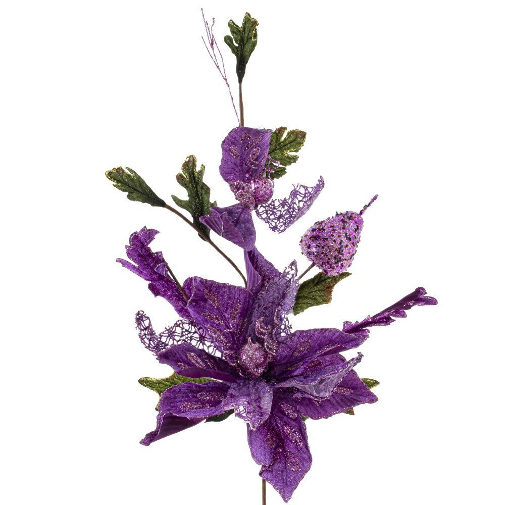 GAEM Цветок искусственный "Пуансеттия", L20 W20 H72 см