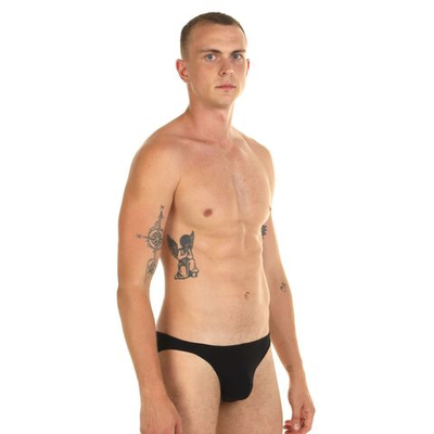 Черные мужские трусы-слипы с низкой посадкой (Размер: S) (Цвет: черный)