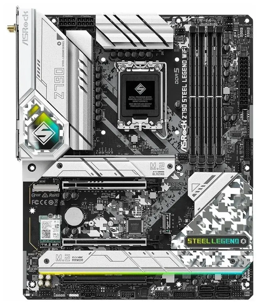 Материнская плата ASRock Z790 STEEL LEGEND WIFI LGA1700 HDMI DP ATX (Z790 STEEL LEGEND WIFI)