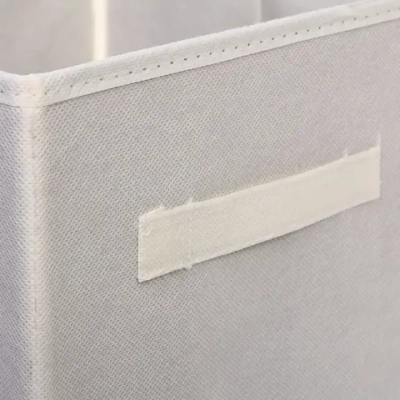 Короб - органайзер складной стеллажный для хранения вещей с ручками «ДОМания», цвет слоновая кость, 26,5*26,5*28см (лейбл)