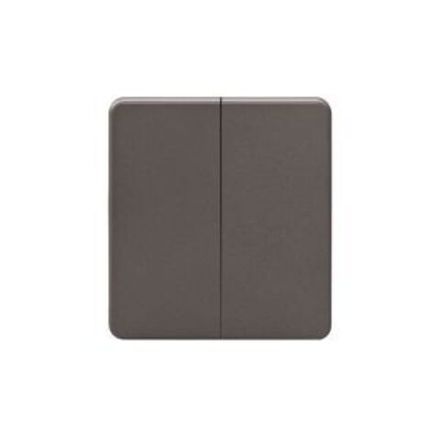 Выключатель ROUND 2 кл проходной (переключатель) 10А с/у титан KRANZ