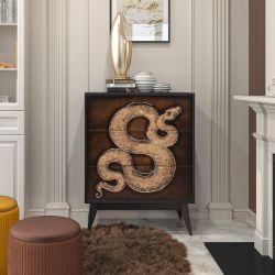 Комод Серпентис с 3 ящиками Каштан