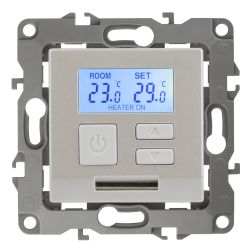 12-4111-15 ЭРА Терморегулятор универс. 230В-Imax16А, IP20, Эра12, перламутр | Эра 12 Перламутр