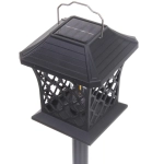 Фонарь садовый «Винтаж» 12*12*13,5 см (h=60 см) на солнечной батарее (универсальный), тёплый белый