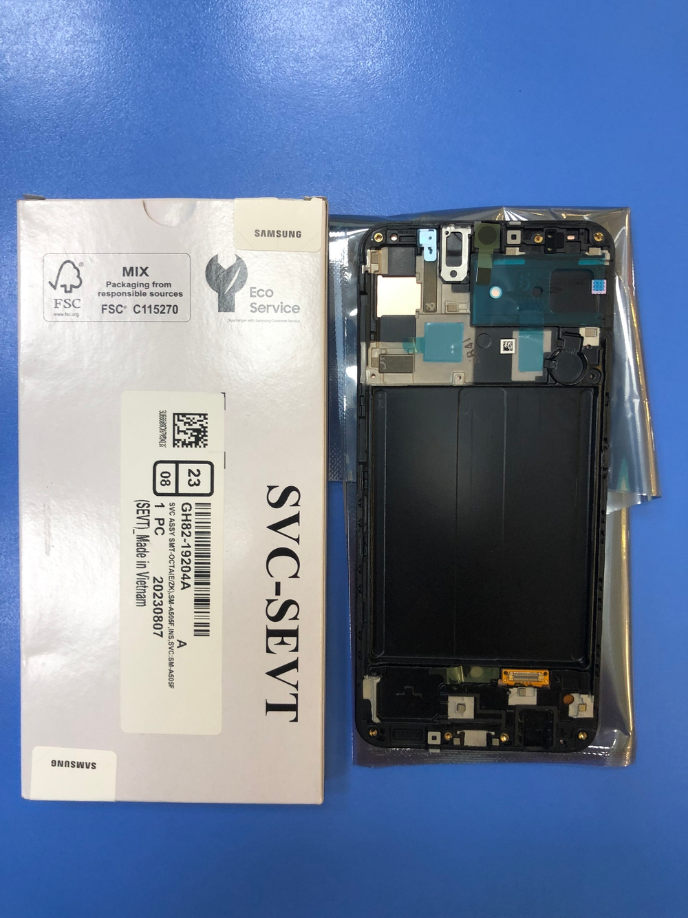 Samsung А505 Galaxy A50 Дисплей в сборе с тачскрином и рамкой Сервисный Оригинал GH82-19204A