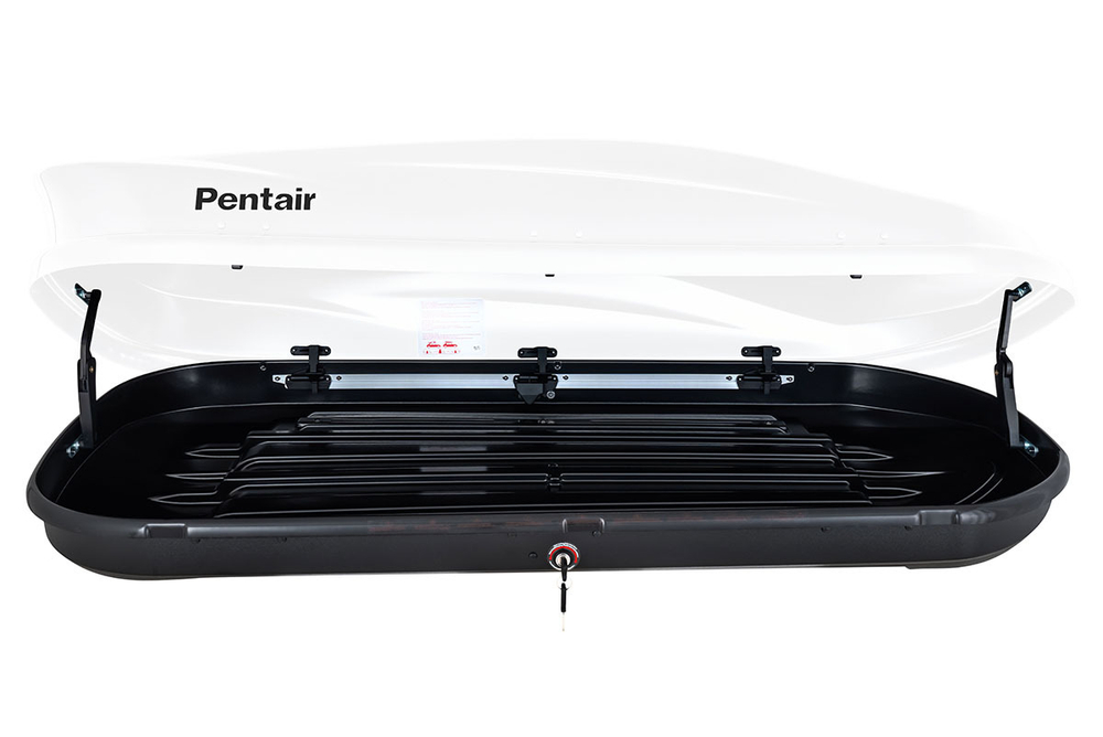 Бокс автомобильный на крышу Pentair PYTHON 400L белый глянец, двусторонний