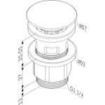Донный клапан AM.PM F0700P22 Click-Clack Черный матовый