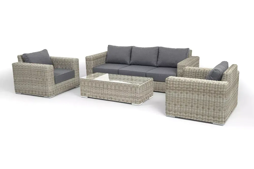 "Боно" лаунж-зона из искусственного ротанга, цвет бежевый