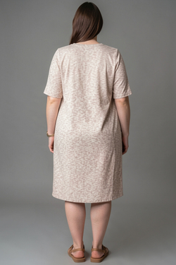 Трикотажное платье 2884ЛП, бежевый #95Б052884ЛП