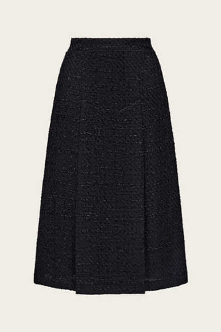 Черная твидовая юбка-миди "Эдит"