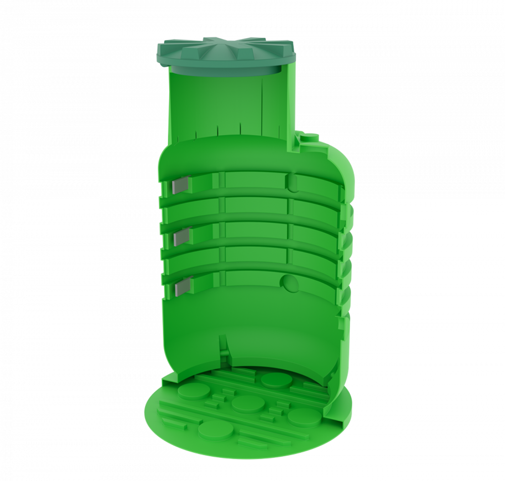 Кессон для скважины Мультпласт Термит 2-5 вертикальная (1270x1270x2270см;96кг;зеленый) - арт.555485.4