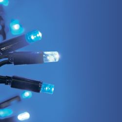 ULD-S1000-120-TBK BLUE-WHITE IP67 Гирлянда светодиодная с эффектом мерцания. 10м. Соединяемая. 120 светодиодов. Синий и белый свет. Провод черный. ТМ Uniel