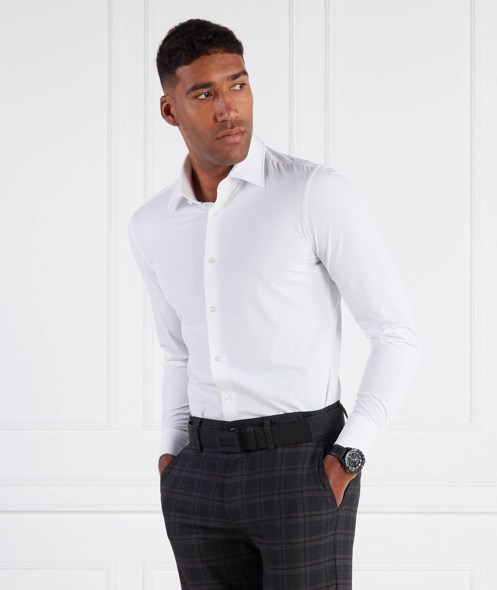 Рубашка P-HANK-kent-C1-222 BOSS BLACK - белый(50490393)