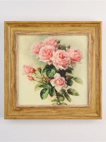 Картина настенная интерьерная в раме "под дерево" 26*26 см