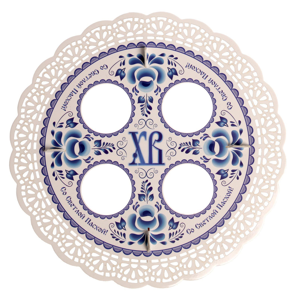 Подставка на 4 яйца (Гжель)