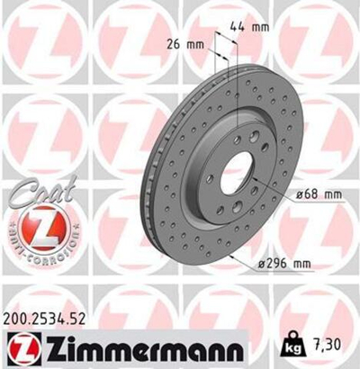 ZIMMERMANN - 200253452-ZIM - Brake Disc