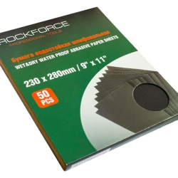 Бумага наждачная водостойкая №280(230x280мм)(к-т 50шт) RockForce##Rock FORCE RF-SP280W