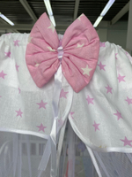 Комплект в кроватку 7-ми предметный "Ноченька", розовый