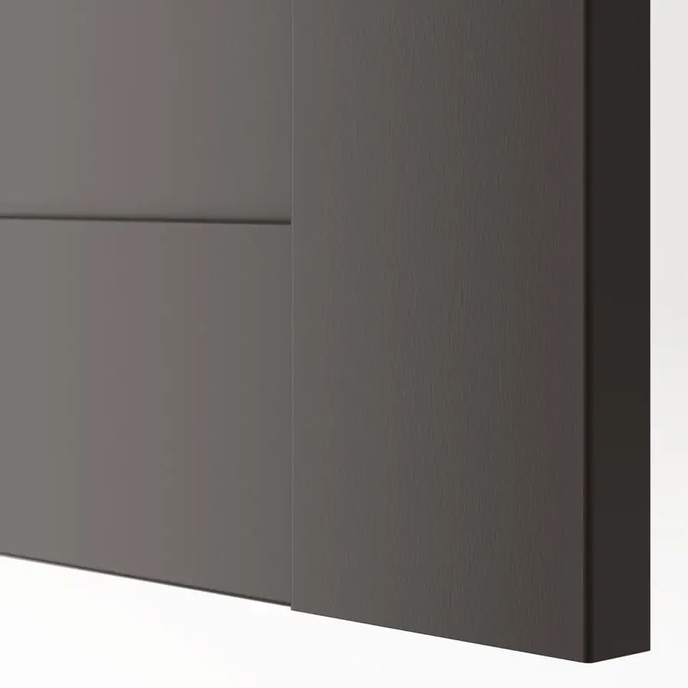 Дверь с петлями -  BERGSBO IKEA/ БЕРГСБУ ИКЕА, 195х50 см,  серый