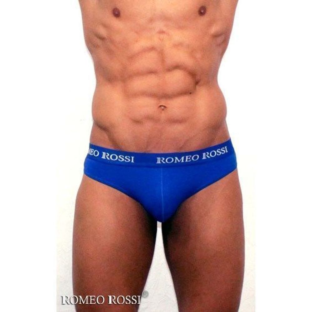 Мужские трусы стринги c резинкой Romeo Rossi синие RR1006-09