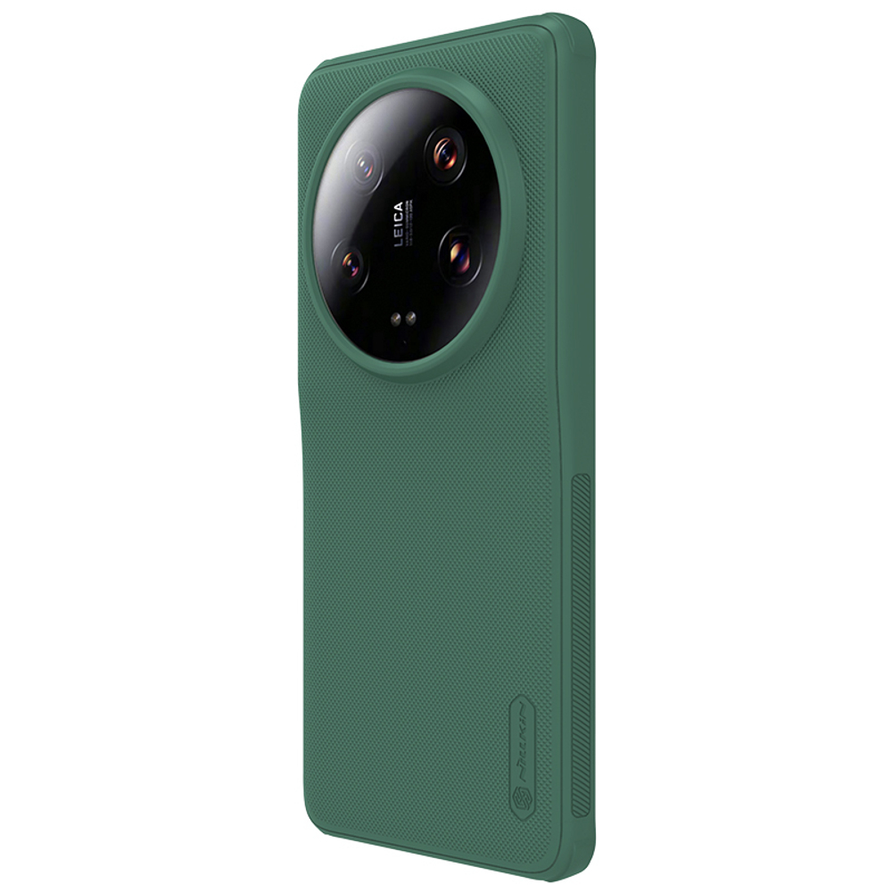 Чехол усиленный зеленого цвета от Nillkin для Xiaomi 13 Ultra, серия Super Frosted Shield Pro