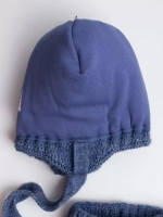 Шапка зимняя для мальчика на завязках и снуд