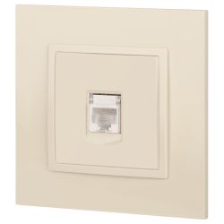 14-3107-02 ЭРА Розетка RJ45, IP20, сл.кость | Elegance Слоновая кость
