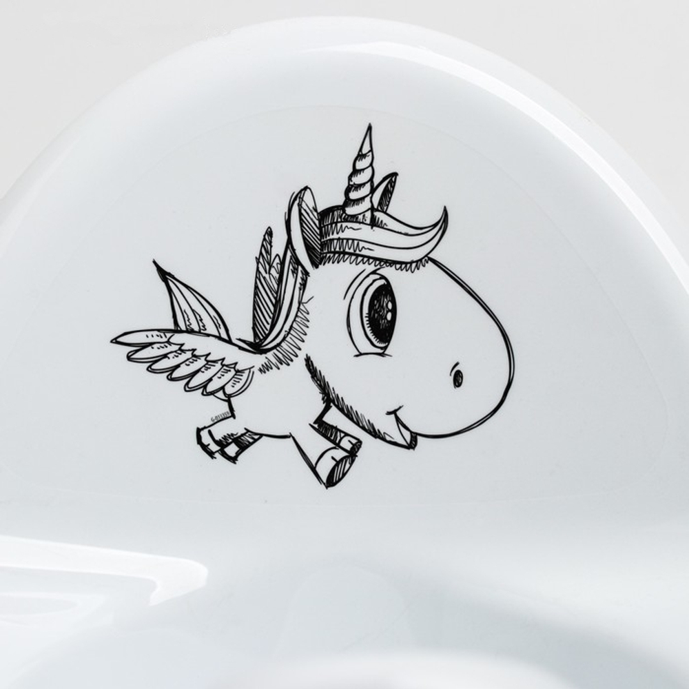 Горшок детский "Единорог" муз. (white-белый)