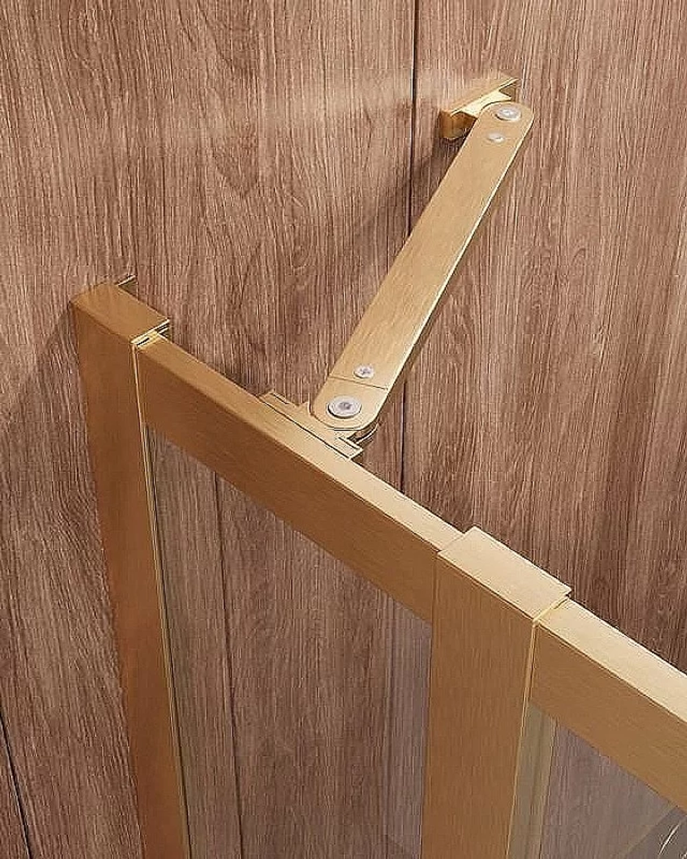 Душевой уголок Cezares Molveno 130x120 AH-22-130/120-C-BORO-IV стекло прозрачное/профиль золото брашированное