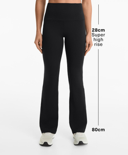 OYSHO Брюки клеш Comfortlux с очень высокой посадкой, длина 80 см, черный