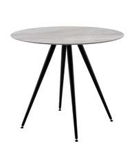 Стол Ники круглый столешница керамика Italian light grey 900
