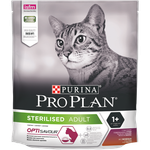 Purina Pro Plan Sterilised Сухой корм для стерилизованных кошек с уткой и печенью, 400 г