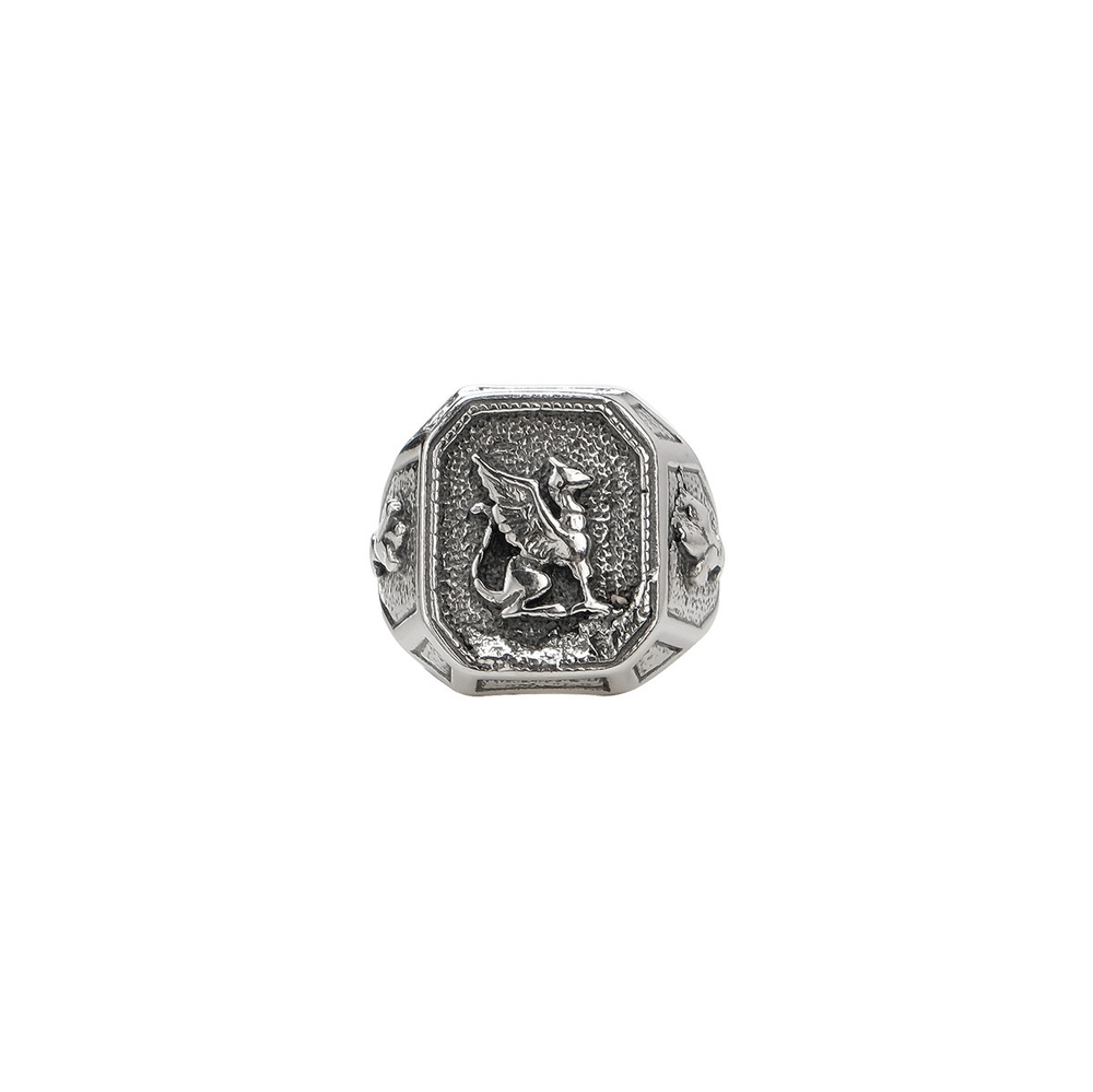 "Грифон" кольцо в серебряном покрытии из коллекции "Виконт" от Jenavi
