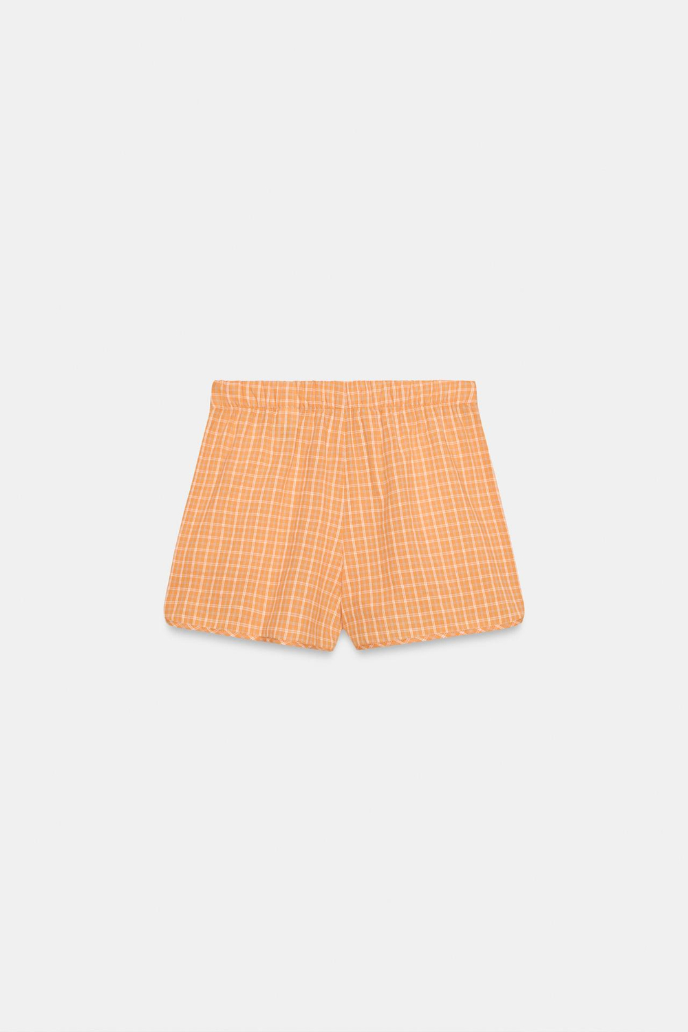 ZARA ШОРТЫ В КЛЕТКУ, ОРАНЖЕВЫЙ