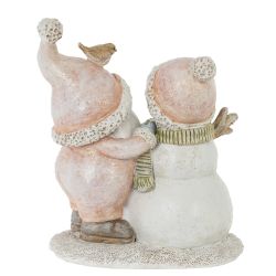 GAEM Фигурка декоративная "Гном и снеговик", L10 W6 H12 см