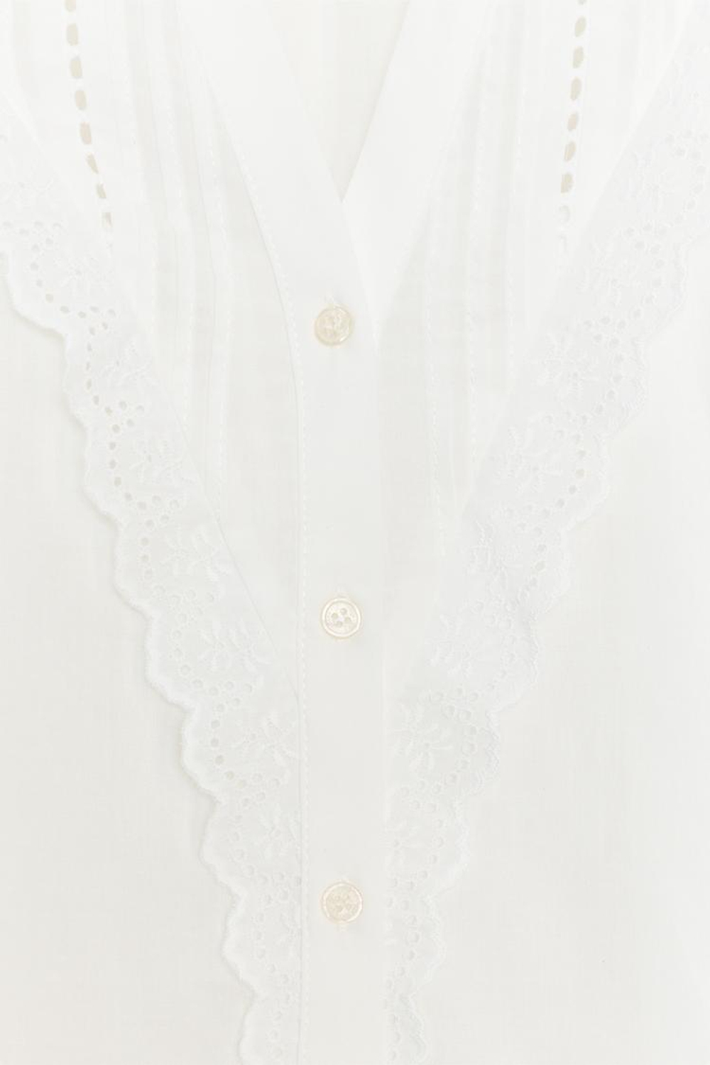 ZARA БЛУЗА С РУКАВАМИ СО СБОРКОЙ ПО НИЗУ, БЕЛЫЙ