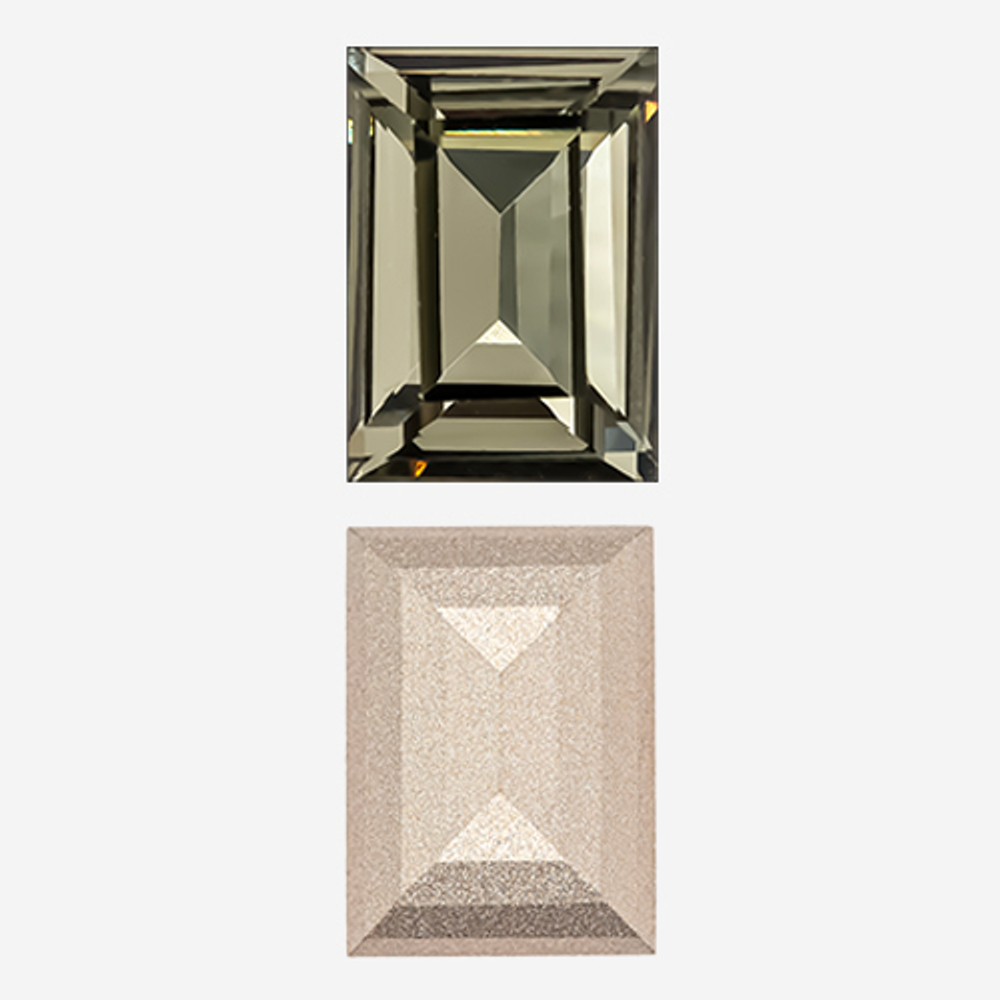 Кристалл Прямоугольник (Step Cut Fancy Stone), оттенок "Black Diamond", 18*13мм