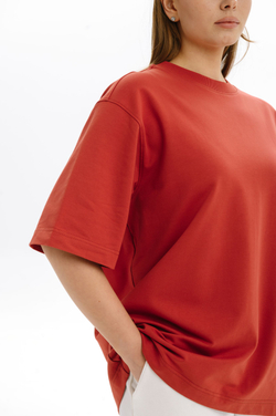 Футболка Mazzika Unisex Oversize OneSize, цвет кирпичный