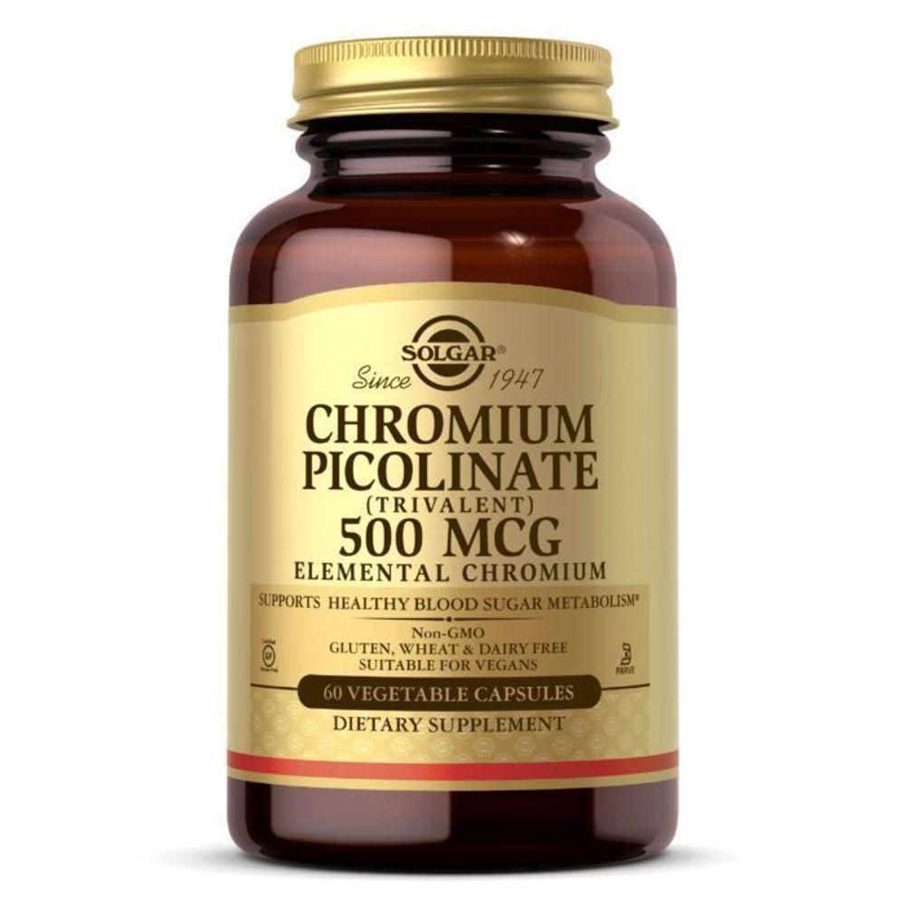 Solgar Chromium picolinate 500 mg 60 veg caps / Пиколинат хрома