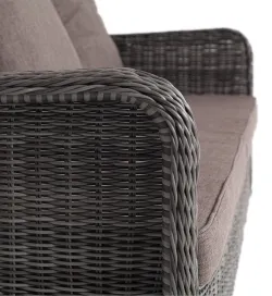 "Гляссе" диван трехместный из искусственного ротанга, цвет графит