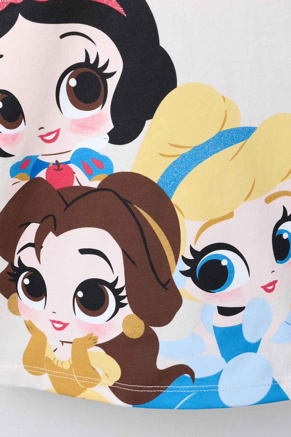 ZARA ЛОНГСЛИВ С ПРИНТОМ PRINCESS © DISNEY, ЖЕЛТОВАТО-БЕЛЫЙ