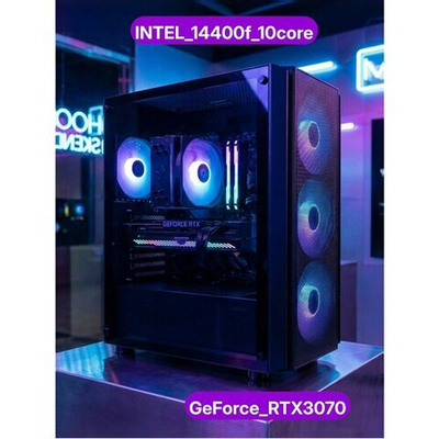 Игровой компьютер (системный блок) Intel Core i5-14400F 10 ядер/ RTX3070/ 32GB /SSD 1000Gb /750W