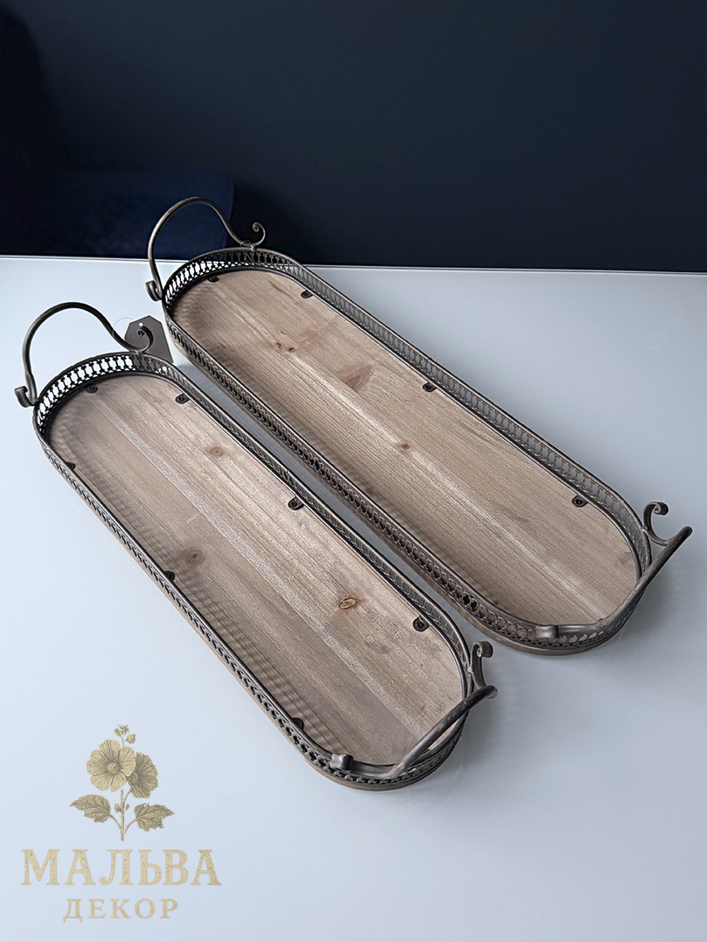 Набор из 2-х декоративных подносов "Гранд" CAMPO Home & Garden