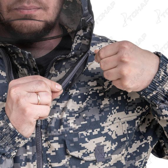 Костюм летний антимоскитный Тайган, цв.серый пиксель р.48-50/170-176 (T-KS-T-GP5072-L-1) Helios