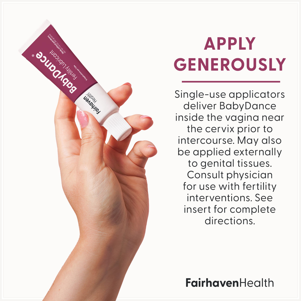 Fairhaven Health, Babyance, смазка для повышения фертильности, 1 многоразовый тюбик с 10 одноразовыми аппликаторами