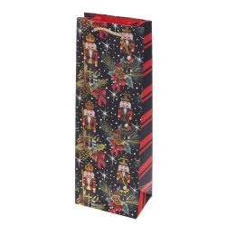 GAEM Пакет подарочный для бутылок (бумага 210г/м2, блок 12шт), L12,5 W8,5 H36 см, 4в.
