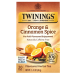 Twinings, Ароматизированный травяной чай, апельсин и корица, без кофеина, 20 чайных пакетиков, 40 г (1,41 унции)